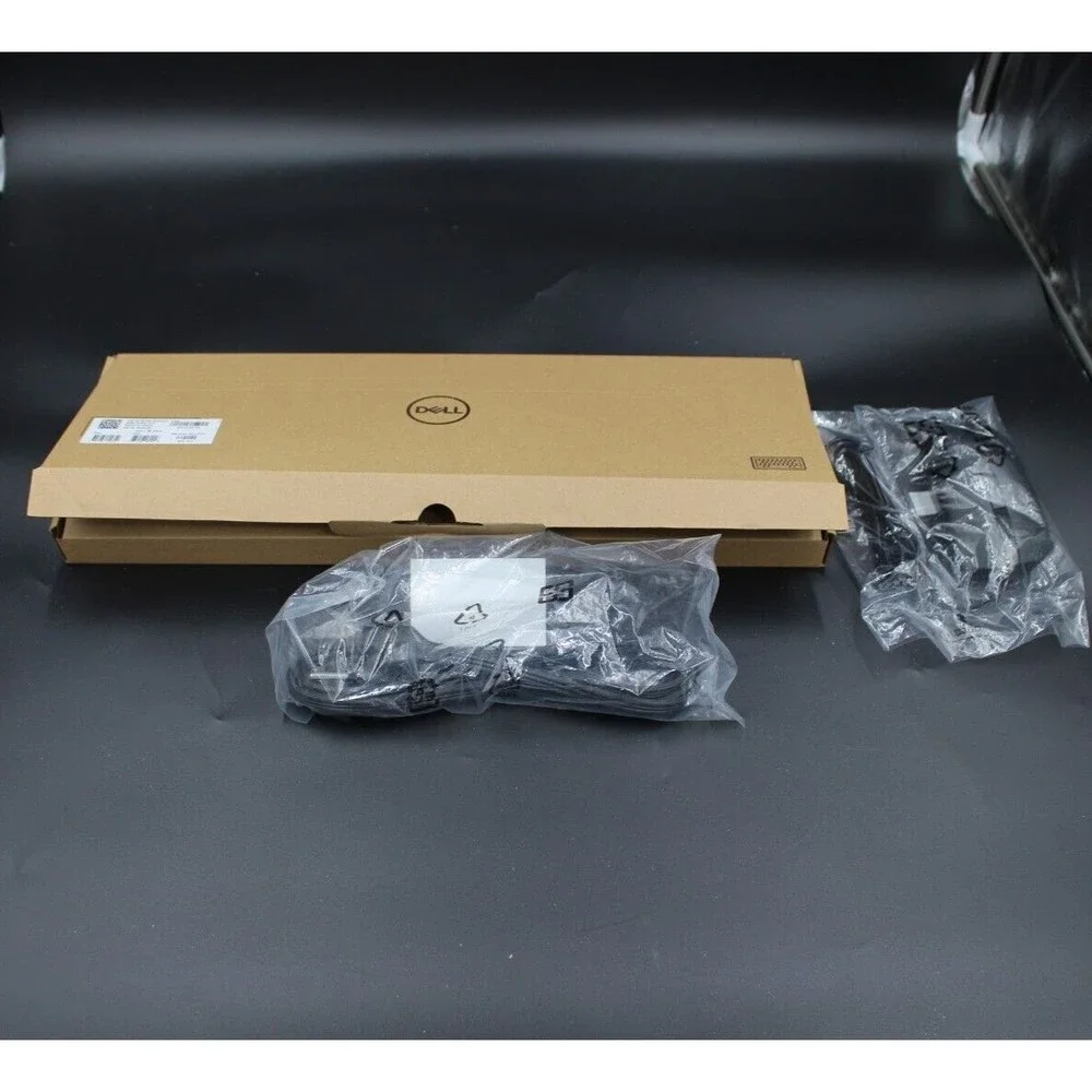 New Dell KB216-BK-US Black Slim USB Wired PC Desktop Keyboard and mouse,powercor